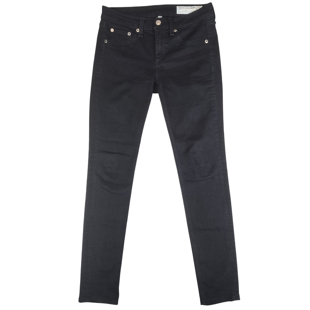 Rag & Bone Skinny Jeans Women 26 Dark Indigo Stretch Denim Minimalist Neutral